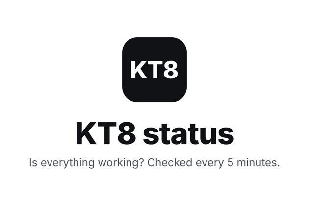KT8 status logo