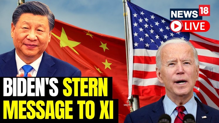 Joe Biden and China logo